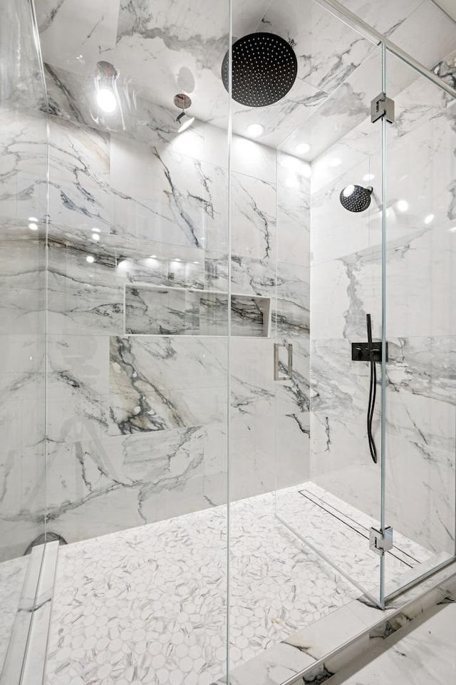 1352 W Diversey Pkwy Unit 2, Chicago, IL 60614 - full bath with a marble finish shower