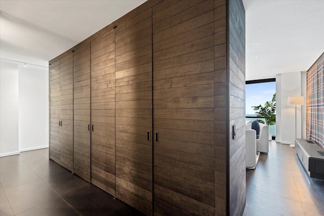 910 N Lake Shore Dr Unit 1615, Chicago, IL 60611 - hallway featuring dark tile patterned floors