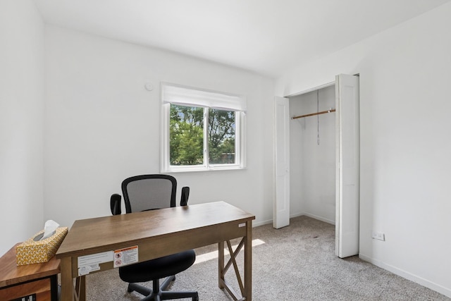 3551 Marseilles Ln, Hazel Crest, IL 60429 - office area featuring light colored carpet and baseboards