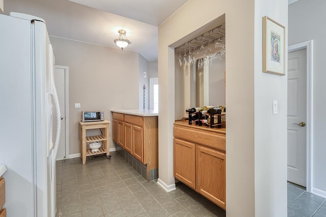 8156 Ripple Ridge Dr, Darien, IL 60561 - kitchen with freestanding refrigerator and light countertops