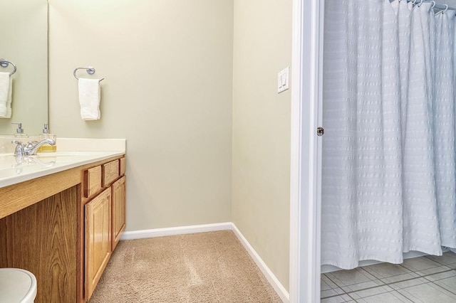 8156 Ripple Ridge Dr, Darien, IL 60561 - bathroom featuring vanity and curtained shower