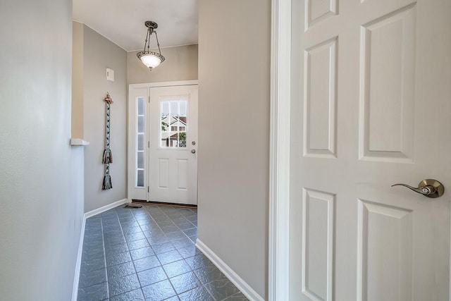 8156 Ripple Ridge Dr, Darien, IL 60561 - entrance foyer with baseboards and dark tile patterned flooring