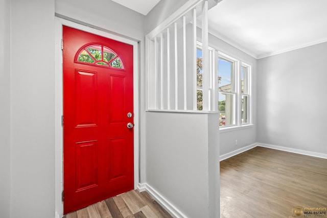 1336 Euclid Ave, Berwyn, IL 60402 - entryway with wood finished floors and ornamental molding