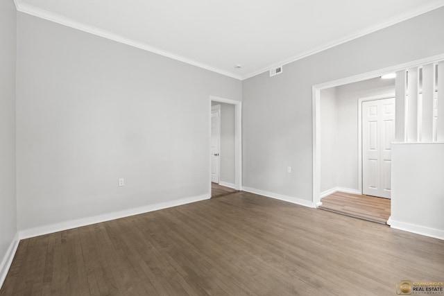 1336 Euclid Ave, Berwyn, IL 60402 - empty room featuring crown molding and wood finished floors
