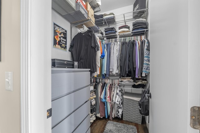 1418 W Cortez St Unit 4, Chicago, IL 60642 - walk in closet with wood finished floors