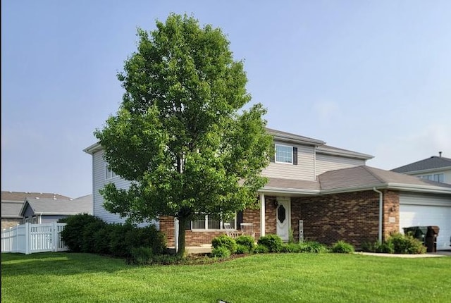 1506 Saddle Run Ln, Beecher, IL 60401 - view of front facade with brick siding and an attached garage