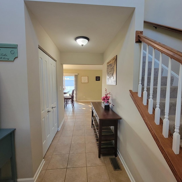 1506 Saddle Run Ln, Beecher, IL 60401 - hall with light tile patterned floors and stairway