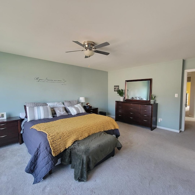 1506 Saddle Run Ln, Beecher, IL 60401 - bedroom featuring light colored carpet and a ceiling fan