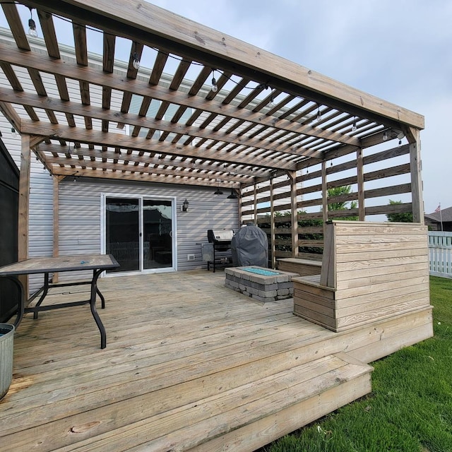 1506 Saddle Run Ln, Beecher, IL 60401 - wooden deck with a pergola