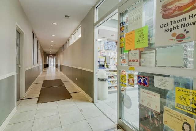 655 W Irving Park Rd Unit 4808, Chicago, IL 60613 - hall featuring tile patterned flooring and recessed lighting