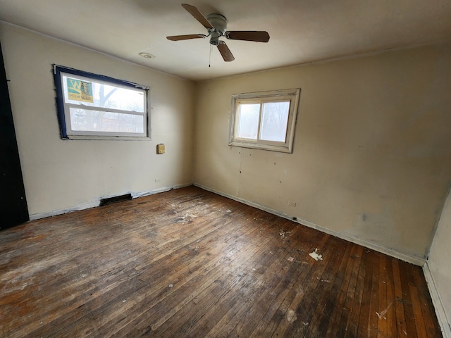 3236 Roesner Dr, Markham, IL 60428 - unfurnished room with hardwood / wood-style flooring and a ceiling fan