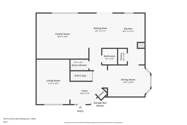 1644 Prairieview Blvd, Bolingbrook, IL 60490 - view of property floor plan