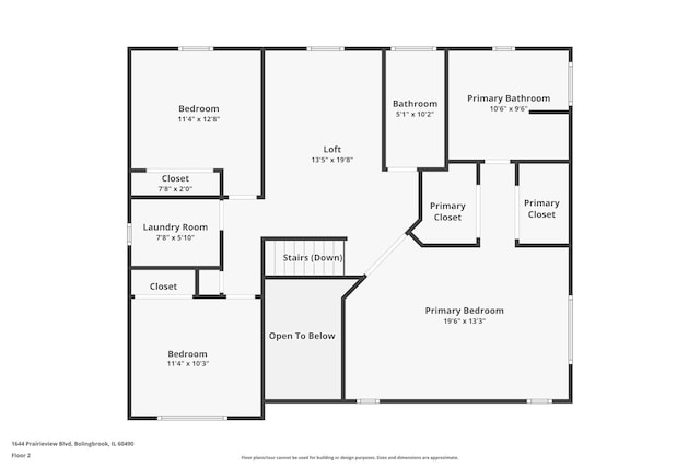 1644 Prairieview Blvd, Bolingbrook, IL 60490 - view of home floor plan