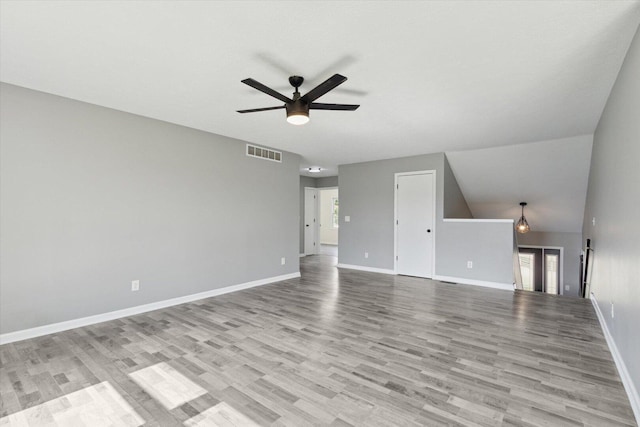 113 New Brunswick Ln, Poplar Grove, IL 61065 - unfurnished living room with ceiling fan and wood finished floors