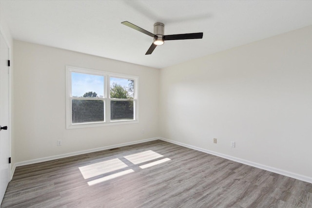 113 New Brunswick Ln, Poplar Grove, IL 61065 - empty room featuring wood finished floors and a ceiling fan