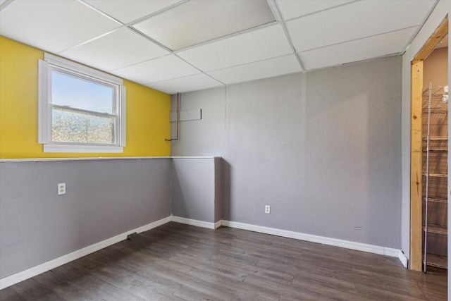113 New Brunswick Ln, Poplar Grove, IL 61065 - spare room with wood finished floors and a drop ceiling