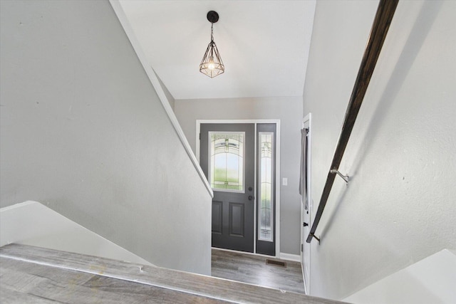 113 New Brunswick Ln, Poplar Grove, IL 61065 - foyer entrance featuring stairs and wood finished floors
