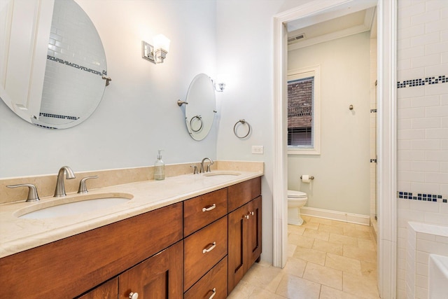 2632 N Talman Ave, Chicago, IL 60647 - bathroom with double vanity, a tub, and tile patterned floors