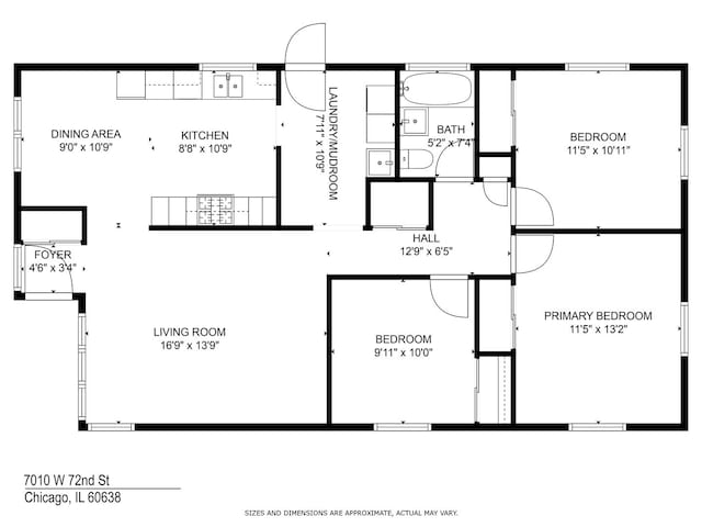 7010 W 72nd St, Chicago, IL 60638 - view of home floor plan