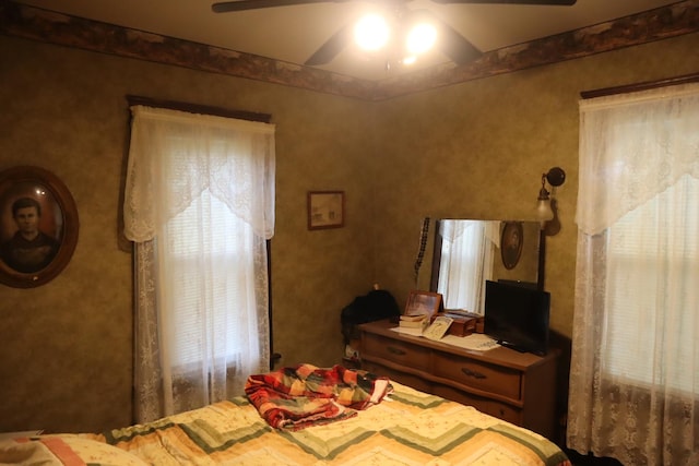 105 Bradley St, New Bedford, IL 61346 - bedroom with ceiling fan
