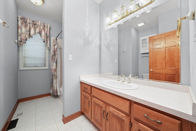 6443 Davane Ct, Downers Grove, IL 60516 - bathroom featuring vanity and tile patterned floors