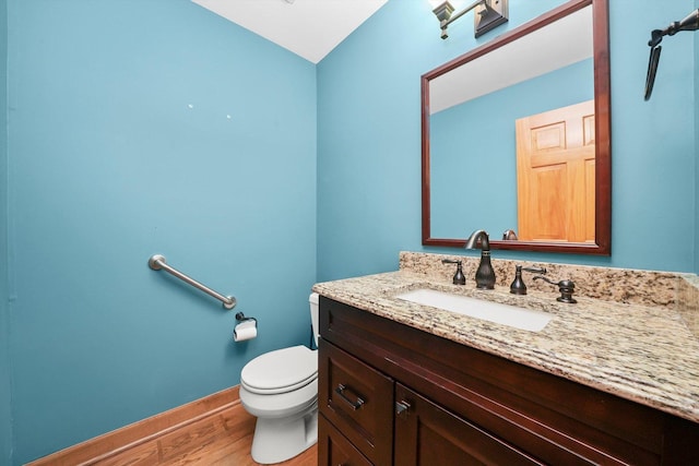6443 Davane Ct, Downers Grove, IL 60516 - half bathroom featuring wood finished floors and vanity