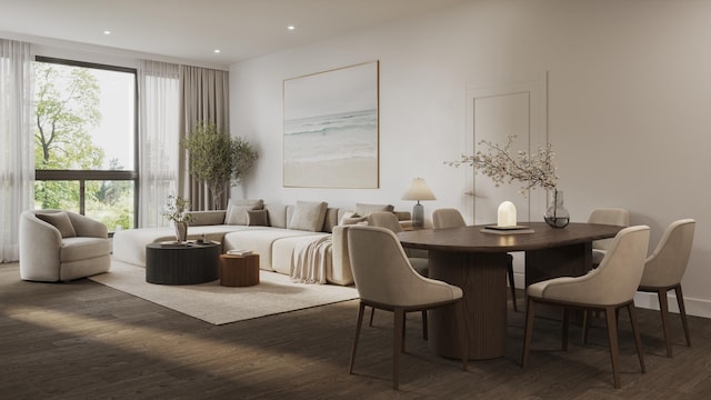 3037 N Lincoln Ave Unit Ph-04, Chicago, IL 60657 - dining space with wood finished floors and recessed lighting