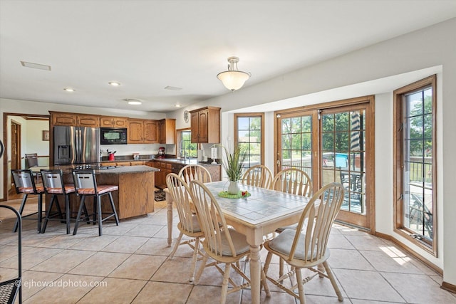 3250 Platte Trl, Olympia Fields, IL 60461 - dining room with light tile patterned floors, recessed lighting, and healthy amount of natural light