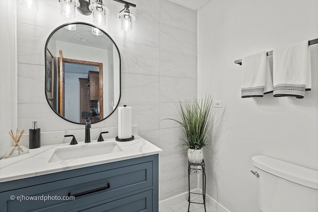 3250 Platte Trl, Olympia Fields, IL 60461 - bathroom featuring vanity and tile walls