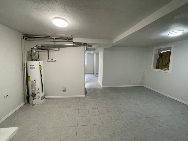 5229 S Campbell Ave, Chicago, IL 60632 - finished below grade area featuring water heater and a textured ceiling