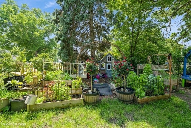 8316 Howe Rd, Wonder Lake, IL 60097 - view of yard featuring a vegetable garden