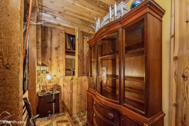 8316 Howe Rd, Wonder Lake, IL 60097 - interior space featuring wood walls and wood ceiling