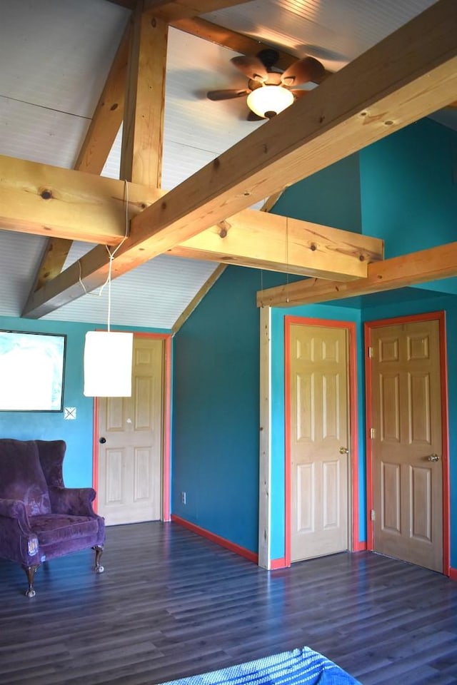 2503 Gaylord Rd, Joliet, IL 60435 - unfurnished living room with wood finished floors and ceiling fan