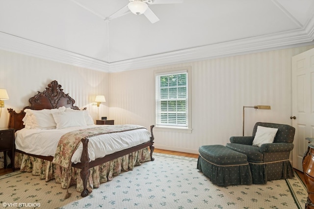 500 E Mayfair Rd, Arlington Heights, IL 60005 - bedroom featuring ceiling fan and wood finished floors