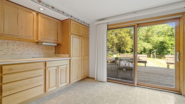 8033 S Pine St, Dixon, IL 61021 - kitchen featuring light countertops, light flooring, and light brown cabinets