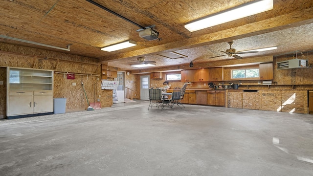 8033 S Pine St, Dixon, IL 61021 - garage with a garage door opener and ceiling fan