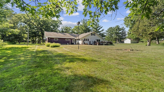 8033 S Pine St, Dixon, IL 61021 - view of green lawn featuring a storage unit