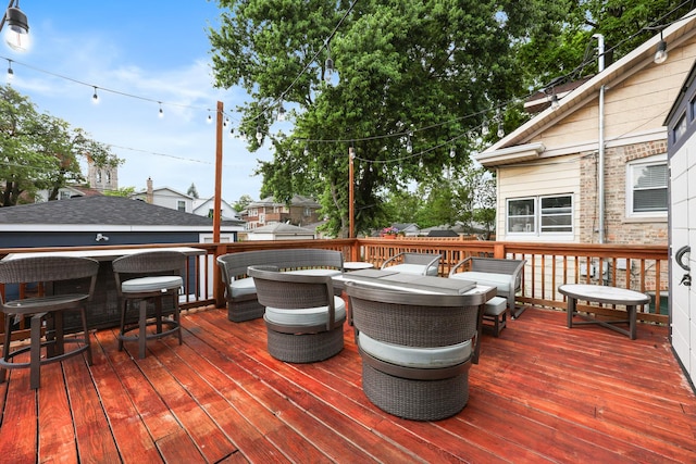 3330 E Ave, Berwyn, IL 60402 - wooden deck featuring an outdoor living space