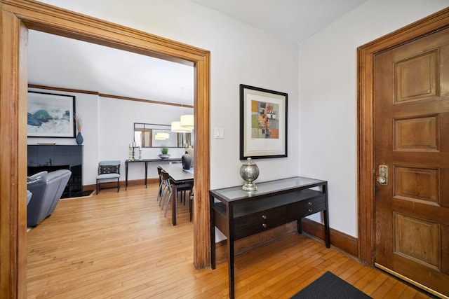 7246 N Oleander Ave, Chicago, IL 60631 - entrance foyer featuring light wood finished floors and baseboards