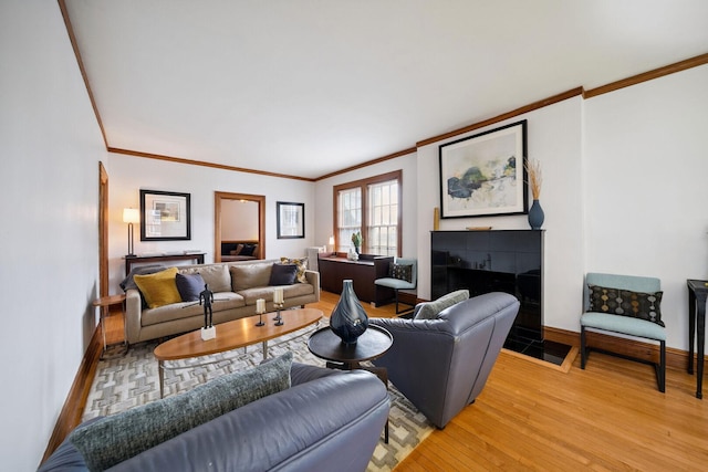 7246 N Oleander Ave, Chicago, IL 60631 - living room with crown molding and light wood-style flooring
