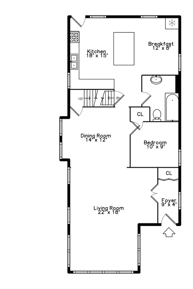 1318 N Menard Ave, Chicago, IL 60651 - view of floor plan / room layout