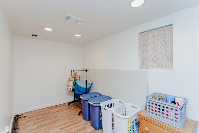 1318 N Menard Ave, Chicago, IL 60651 - playroom with wood finished floors and recessed lighting