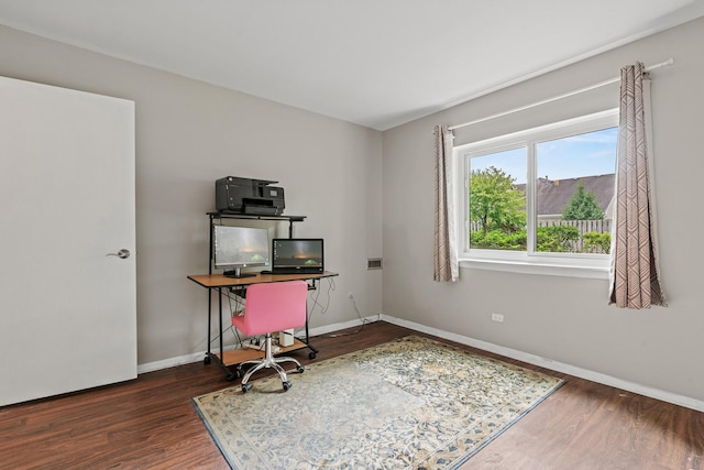 2215 Nichols Rd Unit B, Arlington Heights, IL 60004 - office area featuring wood finished floors and baseboards