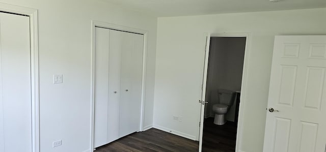 17411 Kedzie Ave, Hazel Crest, IL 60429 - unfurnished bedroom featuring dark wood finished floors and baseboards