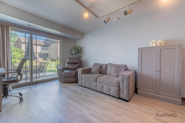 29W400 Thornwood Ln, Warrenville, IL 60555 - living room featuring track lighting and light wood-style flooring