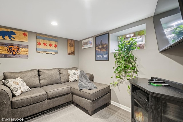 3109 N Oketo Ave, Chicago, IL 60707 - living area featuring light wood-style floors and recessed lighting