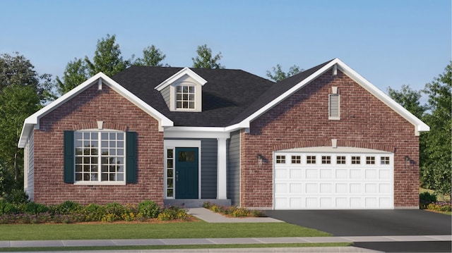14919 S Dyer Ln, Plainfield, IL 60544 - view of front of property featuring driveway, a garage, and brick siding