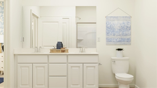 14919 S Dyer Ln, Plainfield, IL 60544 - bathroom with double vanity and a shower