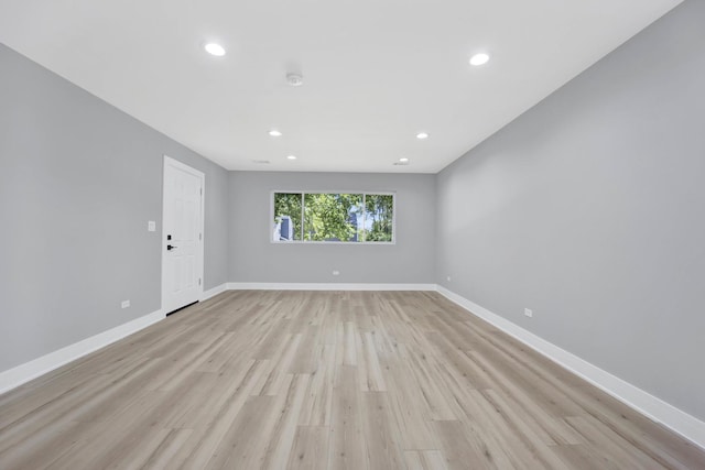27W180 Cooley Ave, Winfield, IL 60190 - empty room with light wood-type flooring, recessed lighting, and a smoke detector
