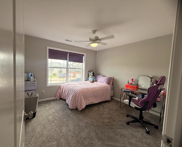 3938 Summer Sage Ct, Champaign, IL 61822 - carpeted bedroom with baseboards and ceiling fan